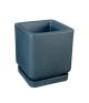 Quattro 12in Midnight Plant Pot & Saucer