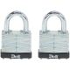 2PK 1-1/2IN LAMNT PADLOCK