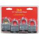 1-1/2 In. W. Laminate Padlock 4 pk