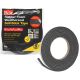 Rubber Foam Weather Seal 3/8X3/16inX10FT Black Tape