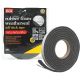 Rubber Foam Weather Seal 3/4x5/16inx10FT Black Tape