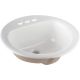Sink Bathroom White Round Drop-In