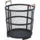 WF-15704 BLACK ROUND LOG BASKET