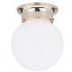 CEILING FIXTURE  POLISH BRASS GLOBE