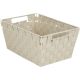 748106-BE LARGE BEIGE WOVEN BASKET