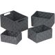 748113-GR 4PC GRAY STORAGE BASKET