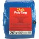 26X55 BLUE MED DUTY TARP