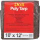 10X12 BR/GR MEDDUTY TARP