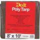 Green/Brown 8 Ft x 10 Ft M/D Poly Tarp