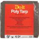 Tarpaulin Green / Brown 9Ft x 12Ft