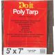 5X7 BR/GR MED DUTY TARP
