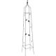 60In. Blk Metal Leaf Obelisk