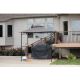 7.8Ft x 8Ft Blk & Gray Steel Grill Gazebo