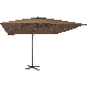 TJAU-032 BRN 10FT SQ AL OFFST UMBRELLA