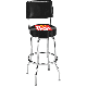 BLACK W/BACK STOOL