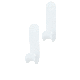 2/CARD WHITE J-HOOK