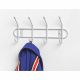 WHITE 4 HOOK RACK