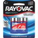 RAYOVAC BATTERY 2PK C ALKALINE 814-2J