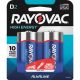 RAYOVAC BATTERY 2PK D ALKALINE 813-2F