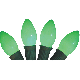 4PK C9 GREEN CERAM BULB