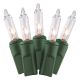 50LT Mini Light Set Green Wire Clear 2970-02