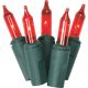 100LT Mini Light Set Green Wire Red 2980-03