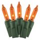 100LT Mini Light Set Green Wire Amber 2980-06