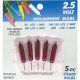 018277318032 5PK 2.5V RED BULB