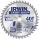 Circular Saw Blade 7-1/4in 40T Irwin 15230LA