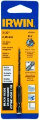 Drill Bit Black Oxide 3/32in Hex Shank Irwin 4935634
