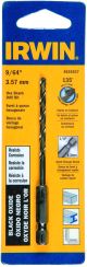 Drill Bit 9/64in Hex Shk Blk Oxide Irwin 4935637