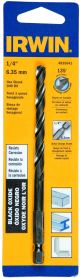 Drill Bit 1/4in Blk Oxide Hex Shk Irwin 4935641