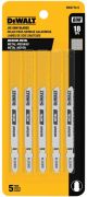 Jig Saw Blade 18TPI T Shk Met 5pk DeWalt DW3774-5