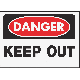 10X14 DANGER K/OUT SIGN