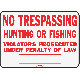 10X14 NO TRESPASS SIGN