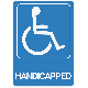 5X7 HANDICAPPED SIGN