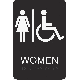 6X9 BRAILLE WMN/HND SIGN