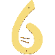  4IN SOLID BRASS NUMBER 6