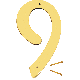  4IN SOLID BRASS NUMBER 9