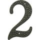 3-1/2IN BLK ALUM NUMBER 2