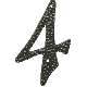 3-1/2IN BLK ALUM NUMBER 4