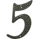 3-1/2IN BLK ALUM NUMBER 5