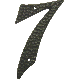 3-1/2IN BLK ALUM NUMBER 7