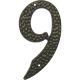 3-1/2IN BLK ALUM NUMBER 9