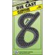 4-1/2IN BLK ALUM NUMBER 8