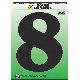 6IN BLK PLST NUMBER 8
