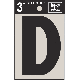 3IN BLK VINYL LETTER D