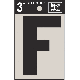 3IN BLK VINYL LETTER F