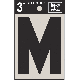 3IN BLK VINYL LETTER M