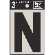 3IN BLK VINYL LETTER N